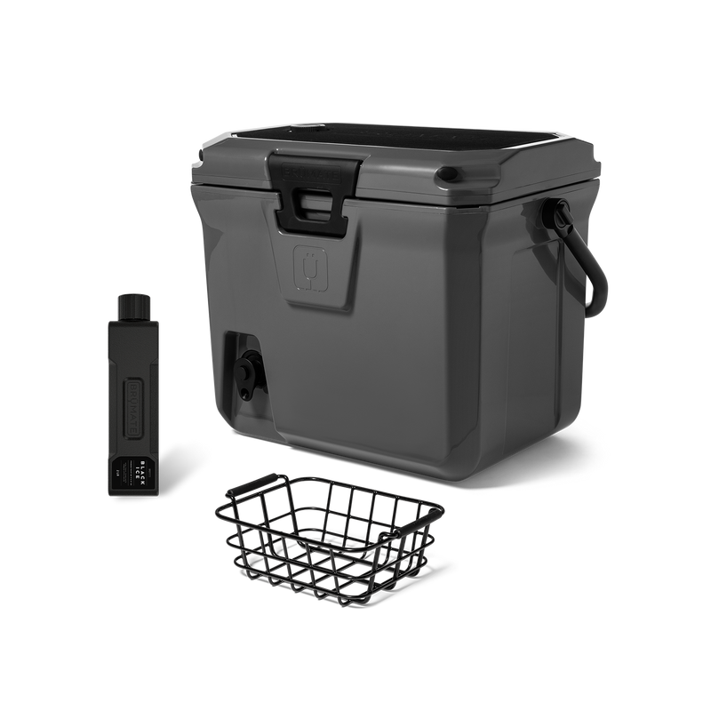 Br Tank 20-Quart Grab + Go Cooler Bundle | Charcoal - Roadtrip Bottle-Set