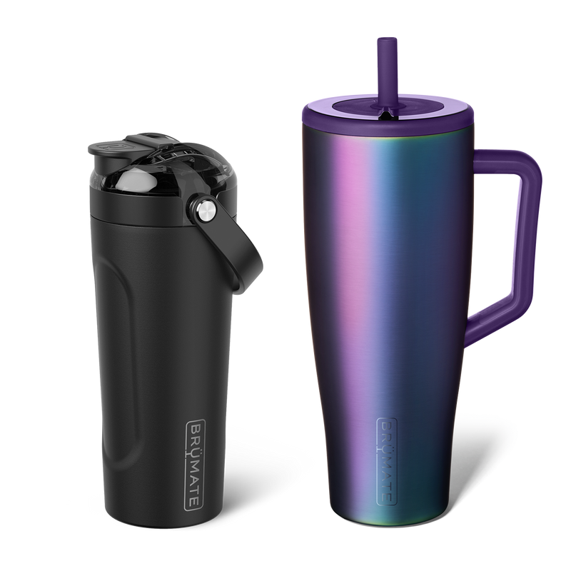 Shake + Glow Bundle | Dark Aura & Matte Black | 40oz/25oz - Bright Starter-Kit