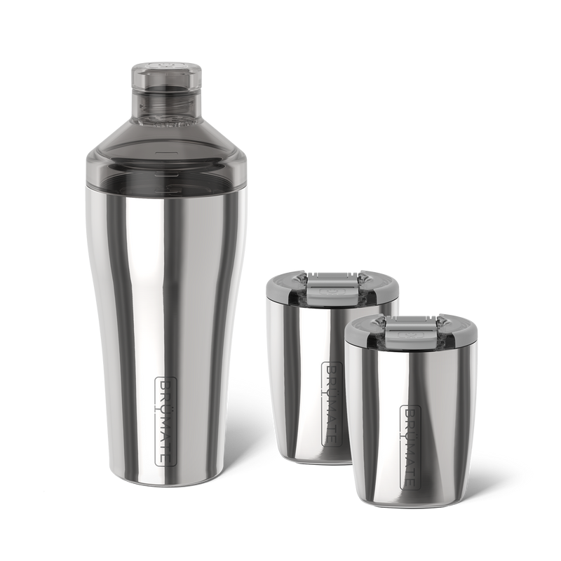 Cocktail Shaker + Rocks Bundle | Polished Stainless | 22/12oz - Clean Drink-Set