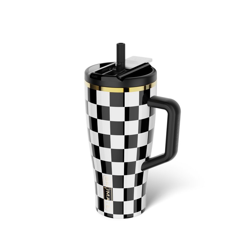 Era Flip 30oz | Black & White Checker - Bright Bottle