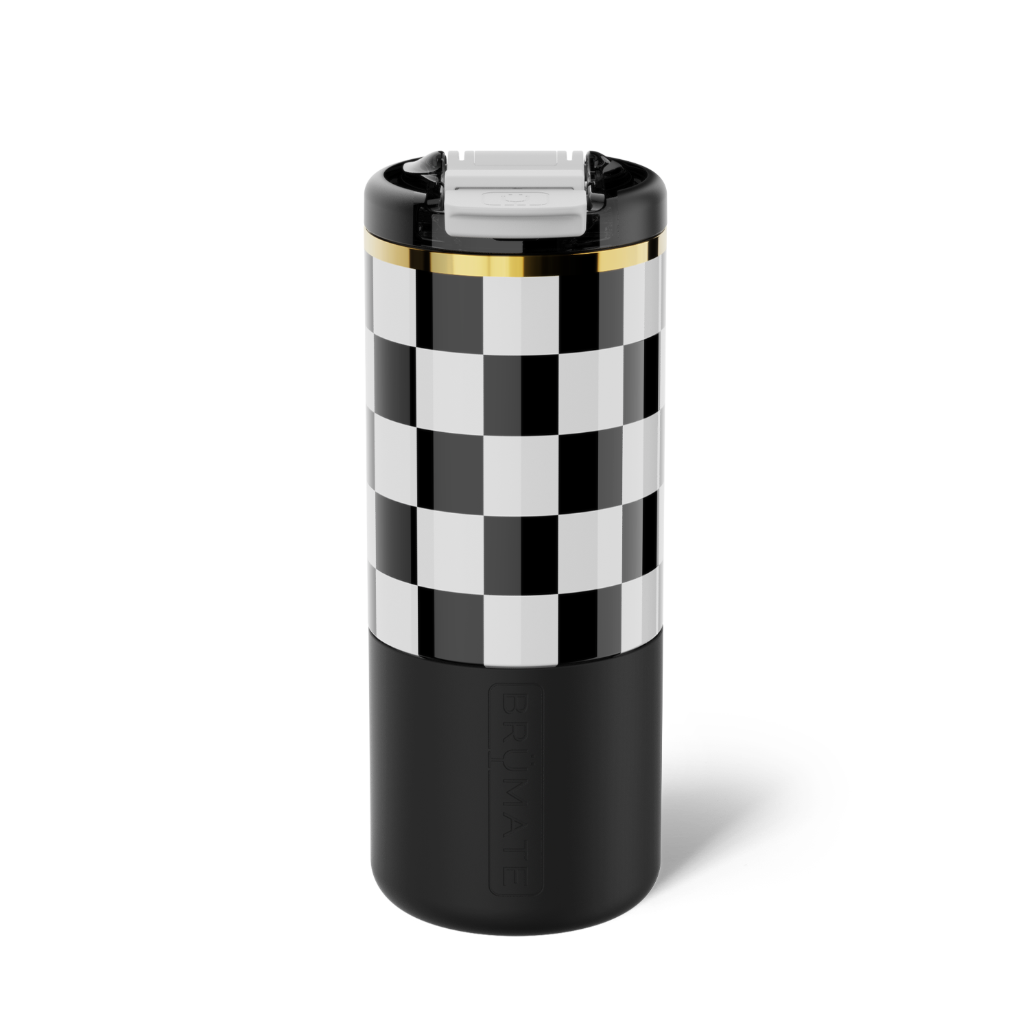 Strova 18oz | Black & White Checker - Durable Drink-Companion