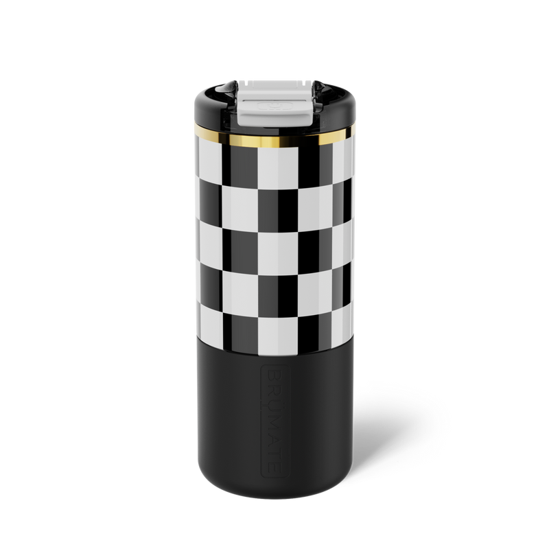 Strova 18oz | Black & White Checker - Durable Drink-Companion