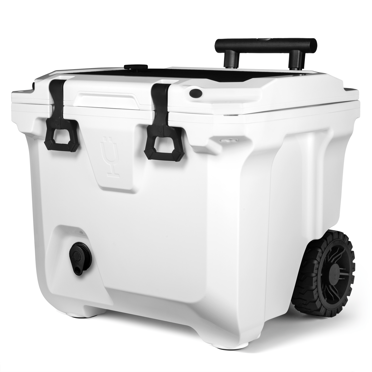Br Tank 35-Quart Rolling Cooler | Ice White - Portable Camp
