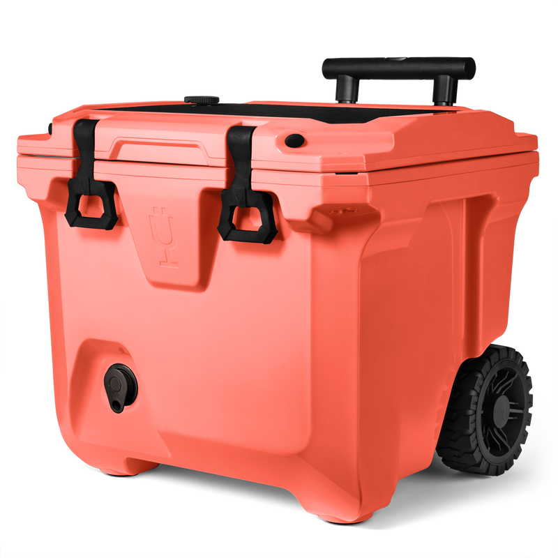 Br Tank 35-Quart Rolling Cooler | Papaya - Active Travel