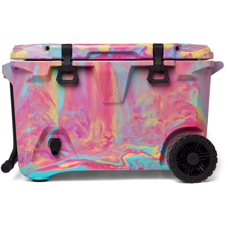 Br Tank 55-Quart Rolling Cooler | Rainbow Swirl - Chilled Companion