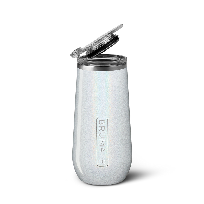 Champagne Flute | Glitter White | 12oz - Modern Commute